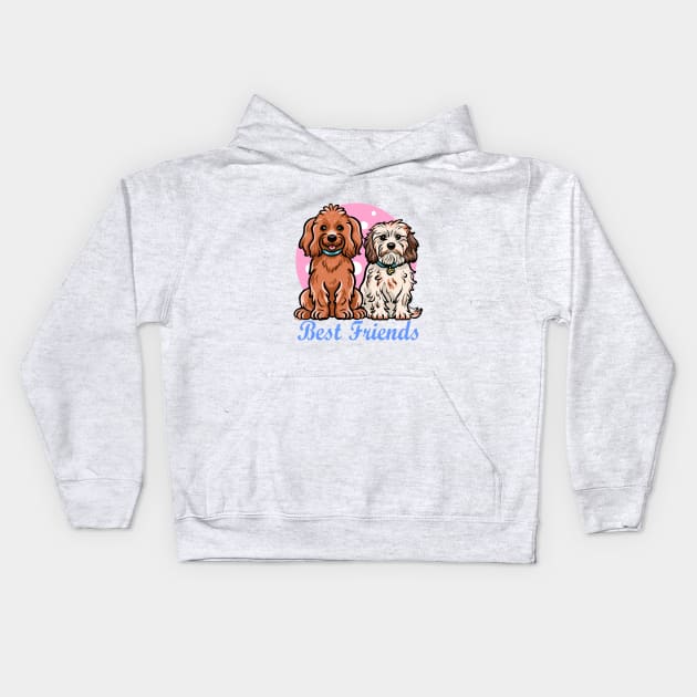 Dogs best friends Kids Hoodie by KJ PhotoWorks & Design